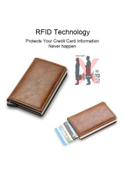 Credit Card Holders Rfid Airtag Wallet Men Carbon Fiber Thin Bank Card Holder Case Airt Tag Male Smart Mini Wallet Macsafe