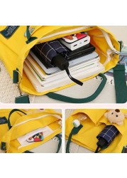 Women Canvas Handbags Female Shopping Bags Shoulder Bag Environmental Storage Bag Reusable Foldable Eco Grocery Bags Bolso