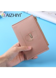 Fashion Women Cat Printing Credit Card ID Card Multi Slot Card Holder Ladies Casual PU Leather Small Coin Purse Wallet Case