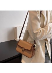 HOCODO Pu Leather Shoulder Bag Women Solid Color Female Handbag Quality Ladies Small Square Box Fashion Crossbody Bags For Women