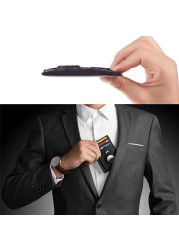 Air Tag Carbon Fiber Credit Card Holder Men Wallets Rfid Bank Card Holder Airtag Leather Wallet Macsafe Wallet For Air Tag