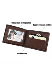 Luxury Fashion Men Leather Wallet Slim Coin Purse Business Foldable Wallet Man Card Holder Pocket Clutch Male Bags Tote Bag