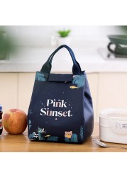 Cartoon fresh tote bag food waterproof insulation bag portable durable thick cooler bag Oxford multifunctional household supplies