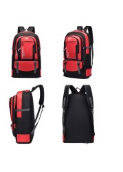 70L Men Expandable Oxford Travel Bags Outdoor Sports School Bag School Bags Climbing Fishing Hiking Pack for Male Female