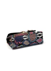 Retro Snakeskin Prints Crossbody Bag for Women 2021New Fashion Serpentine Scarf Chain Shoulder Bag Top Handle Small Square Box