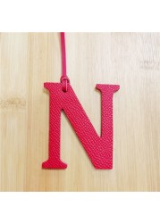 Leather English Letters Charm N Personalized Bag Pendant