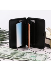 Waterproof RFID Printing Aluminum Wallet for Women Business Anti-theft Card Box Credit Card Holder Pocket