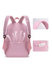 2021 Children Backpack New Large Capacity School Bags Teenagers Leisure Backpack Lightweight Wearable British Style