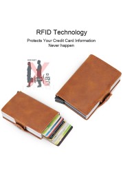 محفظة بشريحة Rfid عالية الجودة الرجال المال حقيبة صغيرة سوداء الذكور الكربون بطاقة محفظة صغيرة مخلب محفظة جلدية رقيقة محفظة carteras 2022