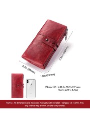 Fashion Women Leather Wallet Long Wallet Card Holder Rfid Genuine Leather 100% New Collection