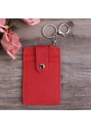 Women Mini Card Holder Portable ID Card Holder Card Cover Desk Work Keychain Keychain Tool