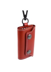 Leather Housekeeper Zipper Card Case Men Women Car Key Key Holder Organizer Fashion Money Bag Wallets