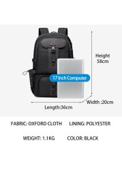 2022 Waterproof Backpacks USB Charging School Bag Anti-theft Men Backpack Fit 15.6 Inch Laptop Travel Bag High Capacity