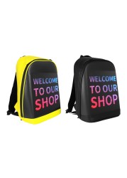 LED Display Backpack Wireless Business Travel School Bag for Laptop Women Men Outdoor Walking Panel WiFi