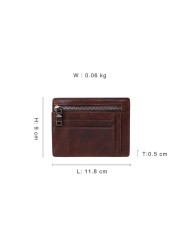 GENODERN New Mini Card Holder With Zipper Coin Pocket Mini Wallet Men Small Wallet Male Functional Card Wallet