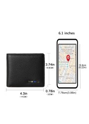 SmartLB Leather Mini Card Holder Best Gift for Man and Woman Anti-theft Wallet GPS Anti-lost Bluetooth Tracker Free Shipping