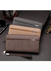 New Men Wallets Large Capacity Cell Phone Pocket Zipper Clutch Bag Male Business Purse carteira masculina coin pocket Male Purse