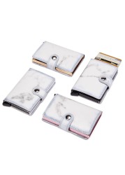 Marble card package aluminum alloy RFID anti-theft credit card box business card box simple PU Leather Wallet