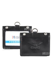 Genuine leather (cowhide) ID holder, ID card holder, vertical/horizontal airline ticket holder for airline crew