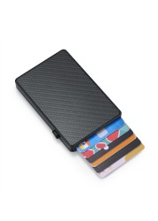 Anti magnetic RFID wallet automatic pop-up business card box business men's and women's card bag