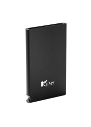 KEMY Business Men Aluminum Cash ID Card Holder Blocking Slim Metal Wallet Coin Purse Card Case Wallet Credit Card Wallet RFID