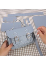 1 Set DIY Handbag Retro Style Hand Stitching With Sewing Tools Handle Shoulder Bags Accessories PU Leather Adjustable Strap