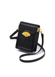 Cnoles Mobile Phone Small Crossbody Bags For Women Shoulder Bag Messenger Bag Ladies Designer Brand Bags Fan Shaped Hardware