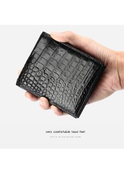 Crocodile Genuine Leather Wallet Luxury Design Clutch Wallet for Men High Quality Wallet Brown Black Crocodile Bifold