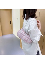 Fashion Young Women's Purses Handbag Solid Color Casual Small Underarm Bag Female Chain Shoulder Pouch Ladies Nylon Top-handle Bags