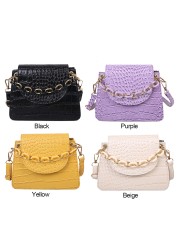 Ladies Bags With Crocodile Pattern Print Tailored Mini Small Bags PU Leather Shoulder Crossbody Bags