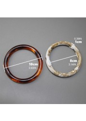 2pcs Fashion Resin Ring Handle Purse For Bag Making Handle Replacement DIY Crafts Women Girls