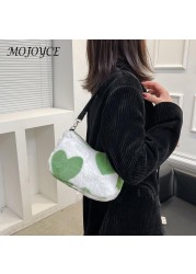 Women's Classic Plush Underarm Shoulder Bag Ladies Autumn Winter Large Capacity Tote Pouch For Shopping Decor