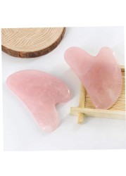 Natural Pink Quartz Jade Guasha Stone Massage Board Jade Gua Sha Scraper for Face Neck Skin Lifting Remover Beauty Care