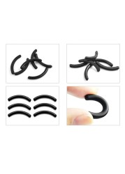 10pcs Silicone Eyelash Curler Replacement Pads Black Easy Replacement High Elastic Rubber Pad Eyelash Curler Replacement Pads