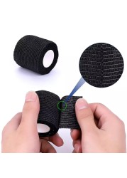 5/20pcs Black Tattoo Grip Bandage Cover Wraps Tapes Nonwoven Waterproof Self Adhesive Finger Wrist Protection Tattoo Accessories