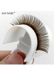 Brown Individual Eyelashes Extensions All Sizes C/D Curl Tray All Sizes Abonnie