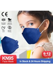 Fish Shape Desechables Mascarillas fpp2 Ninos 3-12 años 4D Negra Masuqe Enfant Kids Breath kn95cakes Baby ffp2 Mask Infantil