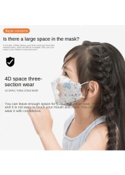 50-200pcs FPP2 Children's Mask KN95 Cartoon Face Mask Reusable Dustproof Breathable Protective For Boys Girl 4-12 Years Mascarilla