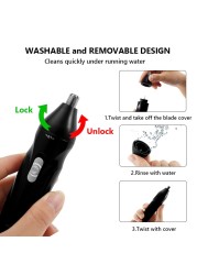 5 in 1 Electric Ear Nose Trimmer Hair Removal Shaver Recharge Men Eyebrow Beard Trimmer Razor Nose Face Hair Removal Device