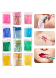 Disposable Eyelashes Brushes 200 Pieces Cotton Swabs Eyebrow Brush Mascara Wand Roller Eyelashes Cosmetic Brushes