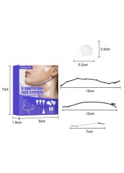 60pcs Thin Face Stickers Set Face Lifting Patches Chin Lifting Tape V Shape Face Line Lifting Wrinkle Sagging Tightening Skin Care Tool