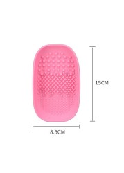 1pc Silicone Makeup Brush Cleaning Mat Cosmetic Brush Cleaner Palette Scrub Professional Makeup Brush Washing Pad Tools