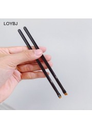 Loebig Professional Eye Makeup Brushes Flat Eyeliner Brush Angled Eyebrow Cosmetic Brush Outline Super Fine Make Up Brushes Set