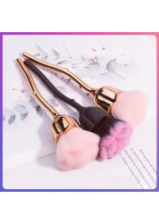 Makeup Brushes Cosmetic Tool Nail Art Brush Soft Clean Dust Rose Flower Shape Foundation Powder Glitter Beauty Manicure Care