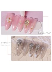 3pcs New nail sucker zircon jewelry gold silver color preservation jewelry phototherapy nail drill accessories