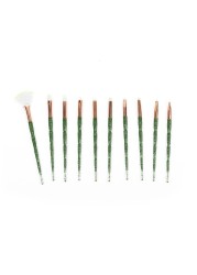 A0ND 10 Makeup Brushes Tool Set Cosmetic Powder Eye Shadow Foundation Blush Brushes Tools