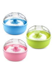 Portable Baby Soft Body Talc Powder Puff Sponge Container Box Useful Supplies