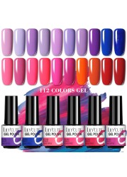 LILYCUTE 20/10/8pcs Set UV Gel Nail Polish Set 7ml Multicolor Semi-Permanent Long Lasting Led Gel Varnish Soak Off Nail Gel