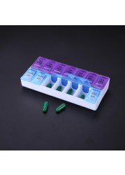 7/14 Grids 7 Days Weekly Candy Pill Case Medicine Tablet Dispenser Organizer Pill Box Splitter Pill Storage Case Organizer Container