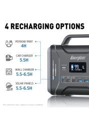 Energizer محطة طاقة محمولة 300W / 320Wh مولد للطاقة الشمسية شحن سريع بواسطة بطاريات LiFePO4 الخارجية في حالات الطوارئ PPS320